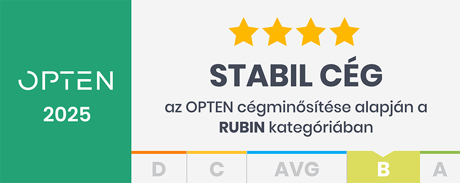 OPTEN minősítés, stabil cég - RUBIN